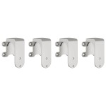 vidaXL Set piese pentru ușă glisantă, argintiu, 200 cm oțel inoxidabil vidaXL Set piese pentru ușă glisantă, argintiu, 200 cm oțel inoxidabil