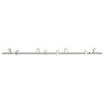 vidaXL Set piese pentru ușă glisantă, argintiu, 200 cm oțel inoxidabil vidaXL Set piese pentru ușă glisantă, argintiu, 200 cm oțel inoxidabil