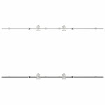vidaXL Set piese pentru ușă glisantă, argintiu, 200 cm oțel inoxidabil vidaXL Set piese pentru ușă glisantă, argintiu, 200 cm oțel inoxidabil