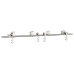 vidaXL Set piese pentru ușă glisantă, argintiu, 183 cm oțel inoxidabil