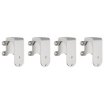 vidaXL Set piese pentru ușă glisantă, argintiu, 183 cm oțel inoxidabil