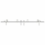 vidaXL Set piese pentru ușă glisantă, argintiu, 183 cm oțel inoxidabil
