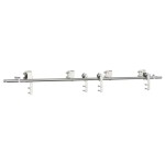 vidaXL Set piese pentru ușă glisantă, argintiu, 200 cm oțel inoxidabil vidaXL Set piese pentru ușă glisantă, argintiu, 200 cm oțel inoxidabil