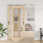 vidaXL Set piese pentru ușă glisantă, argintiu, 200 cm oțel inoxidabil vidaXL Set piese pentru ușă glisantă, argintiu, 200 cm oțel inoxidabil
