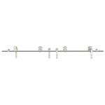 vidaXL Set piese pentru ușă glisantă, argintiu, 200 cm oțel inoxidabil vidaXL Set piese pentru ușă glisantă, argintiu, 200 cm oțel inoxidabil