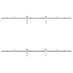 vidaXL Set piese pentru ușă glisantă, argintiu, 200 cm oțel inoxidabil vidaXL Set piese pentru ușă glisantă, argintiu, 200 cm oțel inoxidabil