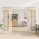 vidaXL Set piese pentru ușă glisantă, argintiu, 366 cm oțel inoxidabil vidaXL Set piese pentru ușă glisantă, argintiu, 366 cm oțel inoxidabil