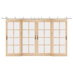 vidaXL Set piese pentru ușă glisantă, argintiu, 400 cm oțel inoxidabil vidaXL Set piese pentru ușă glisantă, argintiu, 400 cm oțel inoxidabil