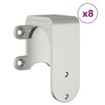 vidaXL Set piese pentru ușă glisantă, argintiu, 366 cm oțel inoxidabil