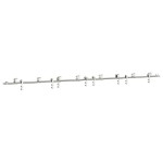 vidaXL Set piese pentru ușă glisantă, argintiu, 400 cm oțel inoxidabil