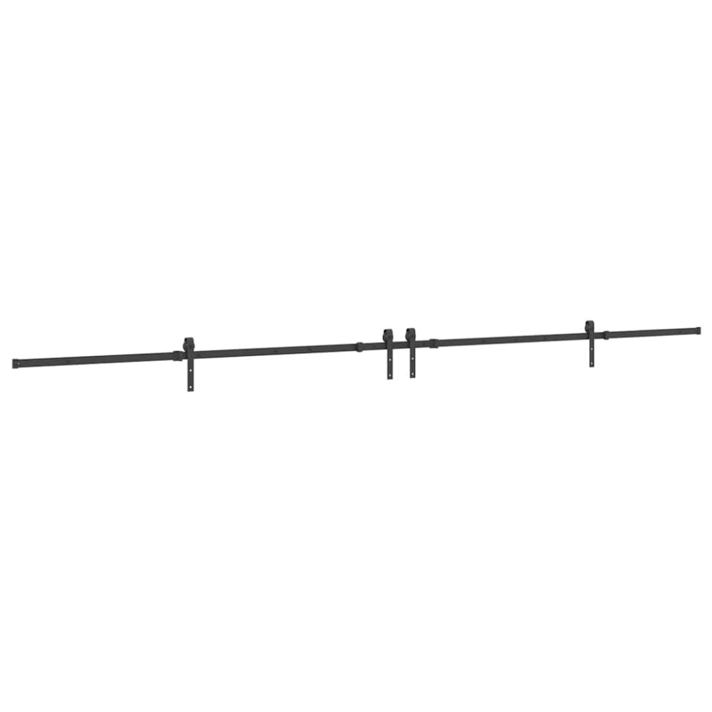 vidaXL Set feronerie pentru uși glisante, negru, 427 cm, oțel