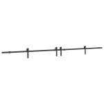 vidaXL Set feronerie pentru uși glisante, negru, 366 cm, oțel vidaXL Set feronerie pentru uși glisante, negru, 366 cm, oțel