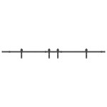 vidaXL Set feronerie pentru uși glisante, negru, 427 cm, oțel