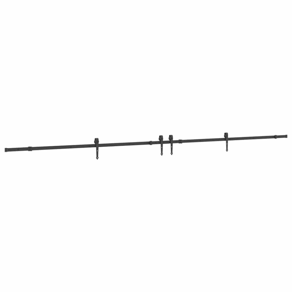vidaXL Set feronerie pentru uși glisante, negru, 427 cm, oțel