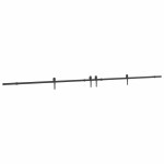 vidaXL Set feronerie pentru uși glisante, negru, 427 cm, oțel vidaXL Set feronerie pentru uși glisante, negru, 427 cm, oțel