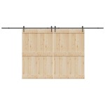 vidaXL Set feronerie pentru uși glisante, negru, 427 cm, oțel vidaXL Set feronerie pentru uși glisante, negru, 427 cm, oțel