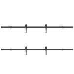 vidaXL Set feronerie pentru uși glisante, negru, 427 cm, oțel vidaXL Set feronerie pentru uși glisante, negru, 427 cm, oțel