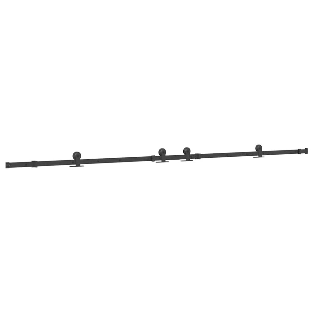 vidaXL Set feronerie pentru uși glisante, negru, 305 cm, oțel