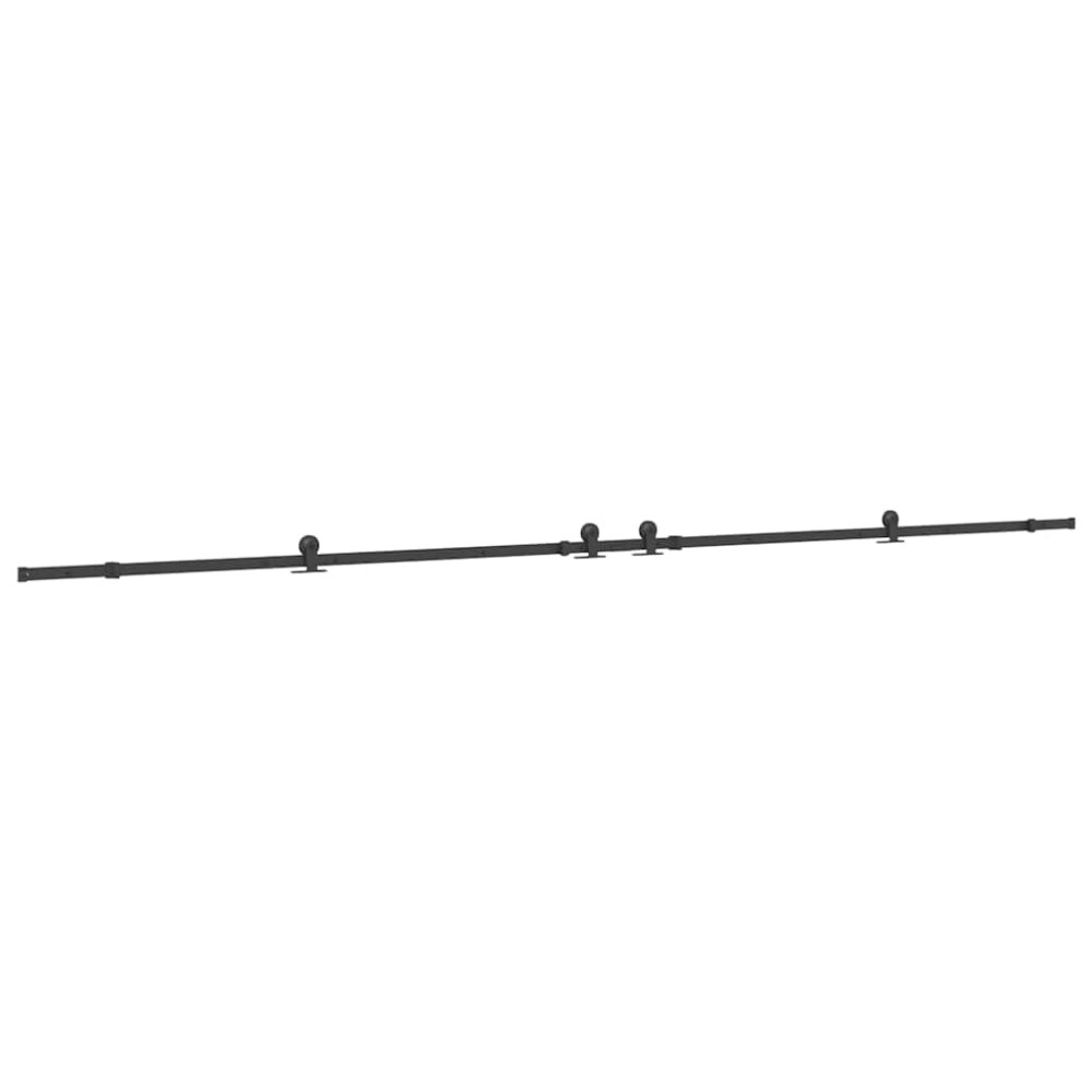 vidaXL Set feronerie pentru uși glisante, negru, 427 cm, oțel