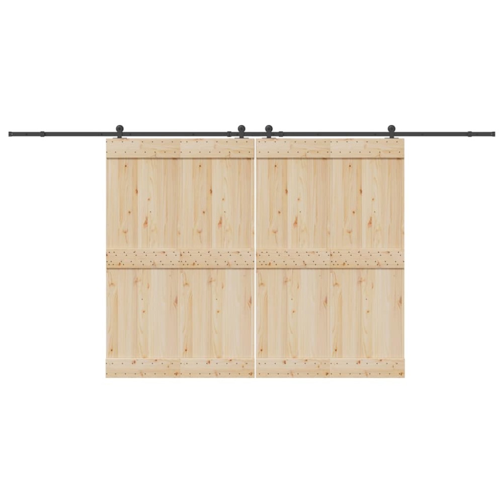 vidaXL Set feronerie pentru uși glisante, negru, 427 cm, oțel