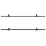 vidaXL Set feronerie pentru uși glisante, negru, 427 cm, oțel