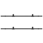 vidaXL Set feronerie pentru uși glisante, negru, 400 cm, oțel