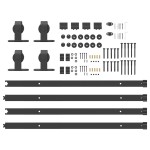 vidaXL Set feronerie pentru uși glisante, negru, 400 cm, oțel
