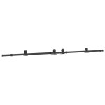 vidaXL Set feronerie pentru uși glisante, negru, 305 cm, oțel vidaXL Set feronerie pentru uși glisante, negru, 305 cm, oțel