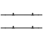 vidaXL Set feronerie pentru uși glisante, negru, 305 cm, oțel vidaXL Set feronerie pentru uși glisante, negru, 305 cm, oțel