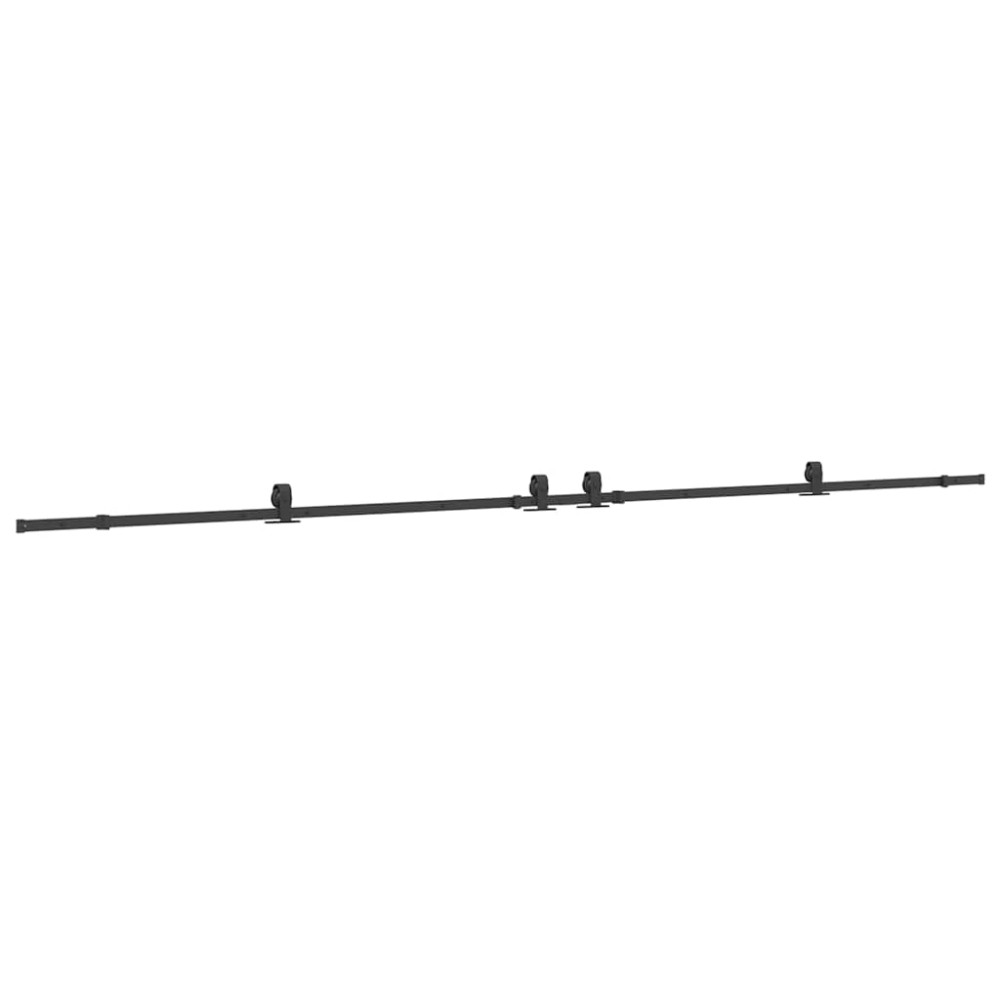 vidaXL Set feronerie pentru uși glisante, negru, 427 cm, oțel