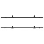 vidaXL Set feronerie pentru uși glisante, negru, 427 cm, oțel