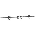 vidaXL Set feronerie pentru uși glisante, negru, 366 cm, oțel vidaXL Set feronerie pentru uși glisante, negru, 366 cm, oțel