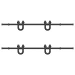 vidaXL Set feronerie pentru uși glisante, negru, 366 cm, oțel vidaXL Set feronerie pentru uși glisante, negru, 366 cm, oțel