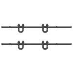 vidaXL Set feronerie pentru uși glisante, negru, 400 cm, oțel