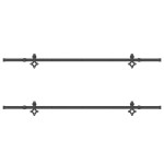 vidaXL Set feronerie pentru uși glisante, negru, 427 cm, oțel vidaXL Set feronerie pentru uși glisante, negru, 427 cm, oțel