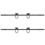 vidaXL Set feronerie pentru uși glisante, negru, 366 cm, oțel