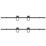 vidaXL Set feronerie pentru uși glisante, negru, 400 cm, oțel