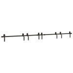 vidaXL Set feronerie pentru uși glisante, negru, 366 cm, oțel