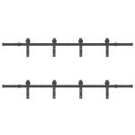 vidaXL Set feronerie pentru uși glisante, negru, 400 cm, oțel
