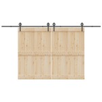 vidaXL Set feronerie pentru uși glisante, negru, 400 cm, oțel