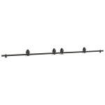 vidaXL Set feronerie pentru uși glisante, negru, 366 cm, oțel vidaXL Set feronerie pentru uși glisante, negru, 366 cm, oțel
