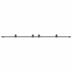 vidaXL Set feronerie pentru uși glisante, negru, 400 cm, oțel vidaXL Set feronerie pentru uși glisante, negru, 400 cm, oțel