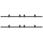 vidaXL Set feronerie pentru uși glisante, negru, 400 cm, oțel