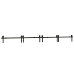 vidaXL Set feronerie pentru uși glisante, negru, 366 cm, oțel vidaXL Set feronerie pentru uși glisante, negru, 366 cm, oțel