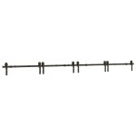vidaXL Set feronerie pentru uși glisante, negru, 400 cm, oțel vidaXL Set feronerie pentru uși glisante, negru, 400 cm, oțel