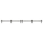 vidaXL Set feronerie pentru uși glisante, negru, 400 cm, oțel vidaXL Set feronerie pentru uși glisante, negru, 400 cm, oțel