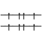vidaXL Set feronerie pentru uși glisante, negru, 400 cm, oțel vidaXL Set feronerie pentru uși glisante, negru, 400 cm, oțel