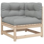 vidaXL Set canapele de grădină cu perne, 3 piese, lemn masiv de pin