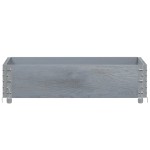 vidaXL Jardinieră de grădină, gri, 80x60 cm, lemn masiv pin