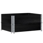 vidaXL Jardinieră de grădină, negru, 80x60 cm, lemn masiv pin vidaXL Jardinieră de grădină, negru, 80x60 cm, lemn masiv pin